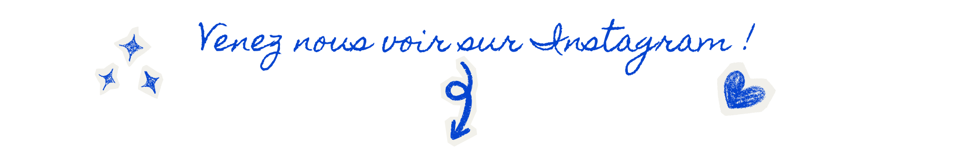 collage de pictogramme et texte "venez nous voir sur instagram" 